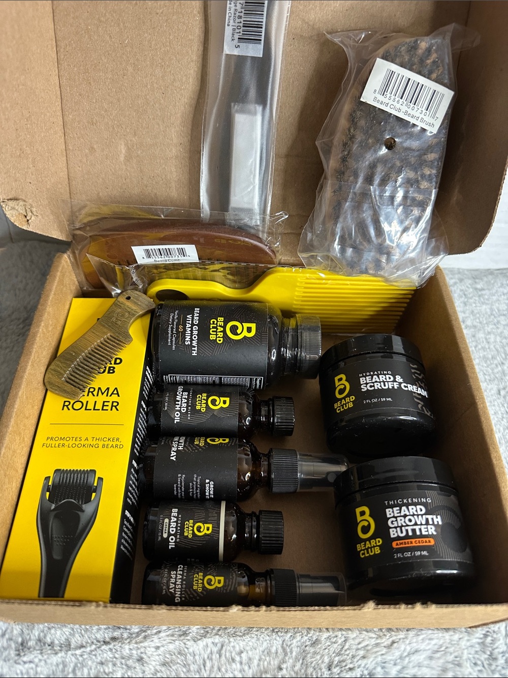 Men’s Grooming Set — Black & Yellow